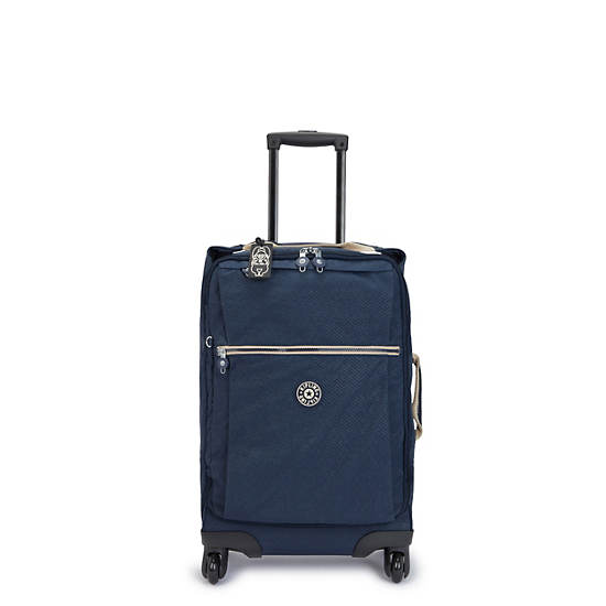 Walizki Kipling Darcey Small Printed Carry-On Rolling Niebieskie | PL 1474YX